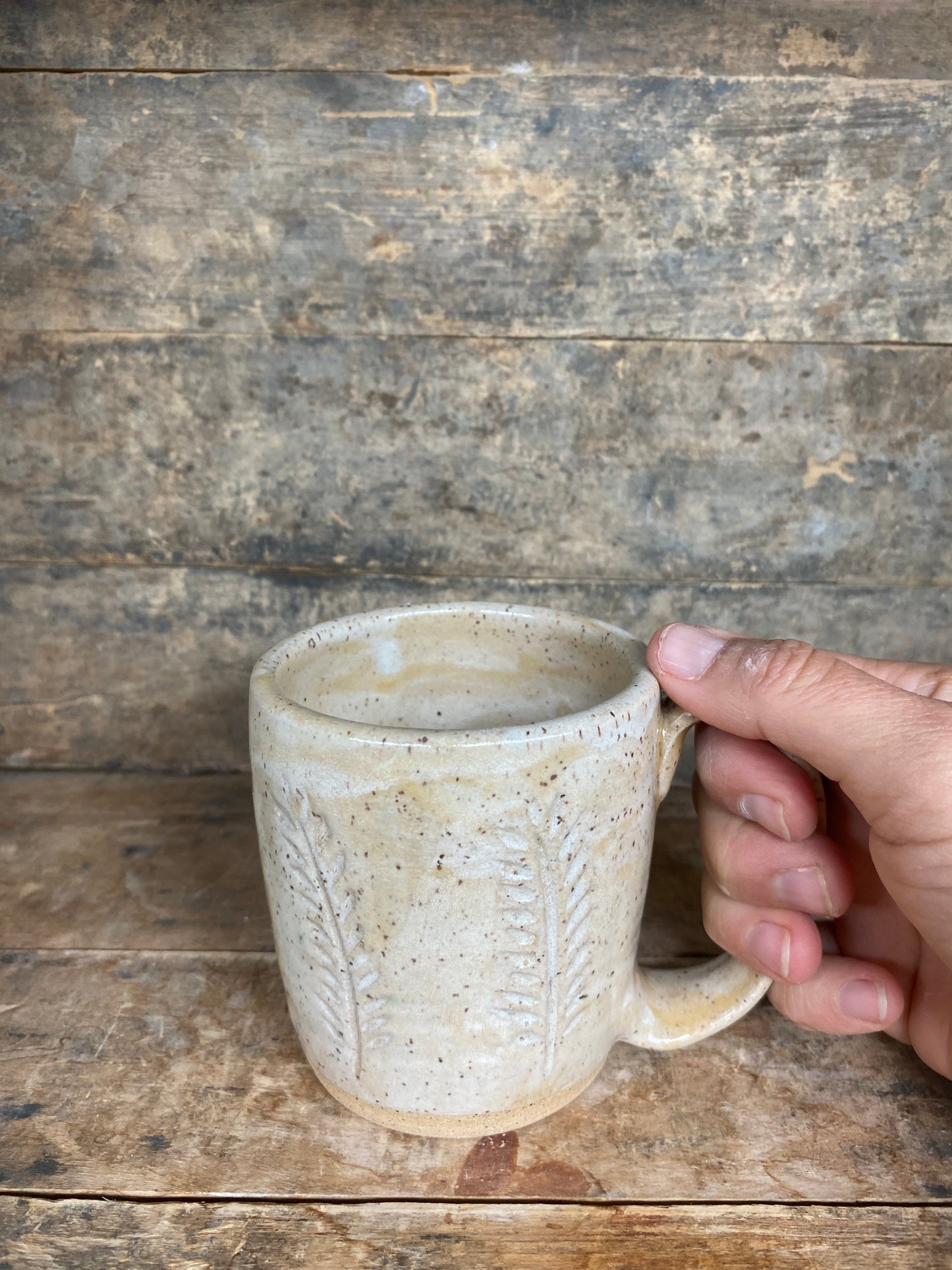Milky Quartz Leaf Mug