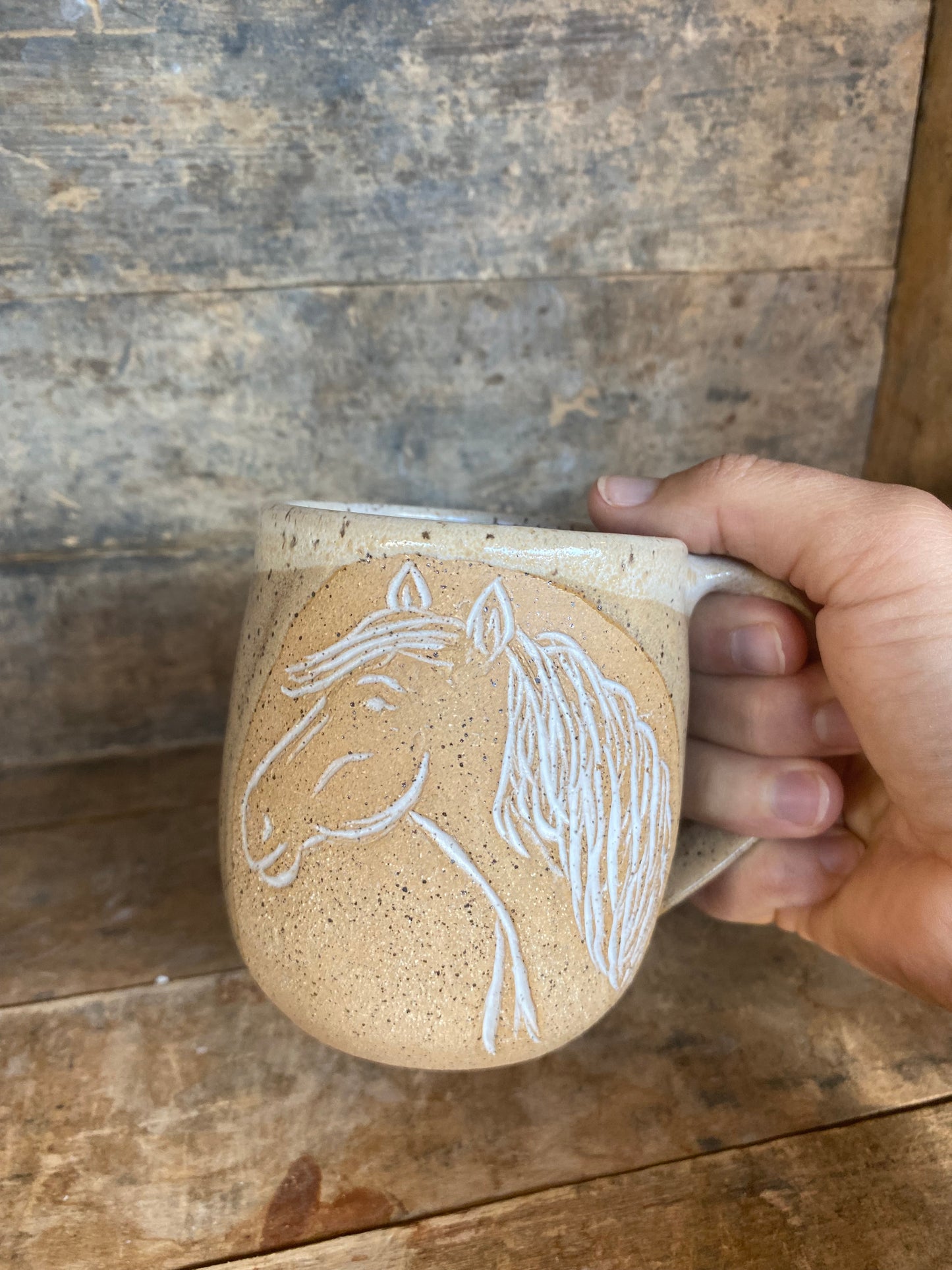 White Horse Mug