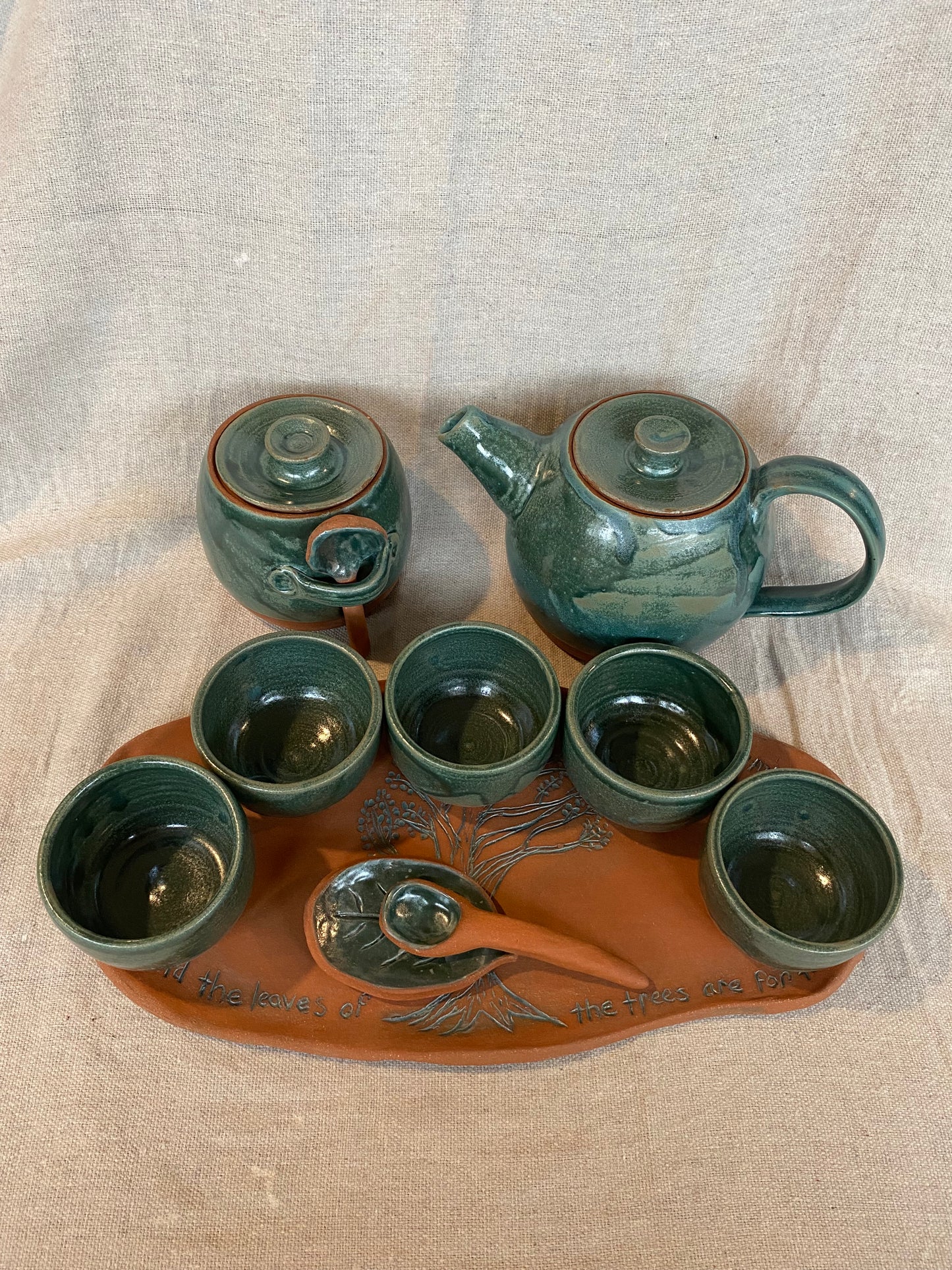 Deep Sea Green Tea Set (No Shipping)