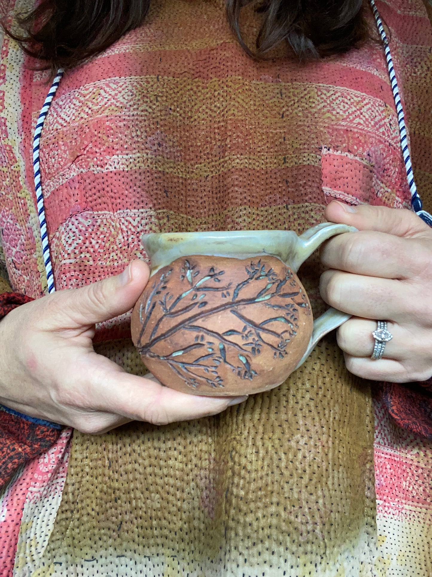 Wild Clay Sandy Carved Mug