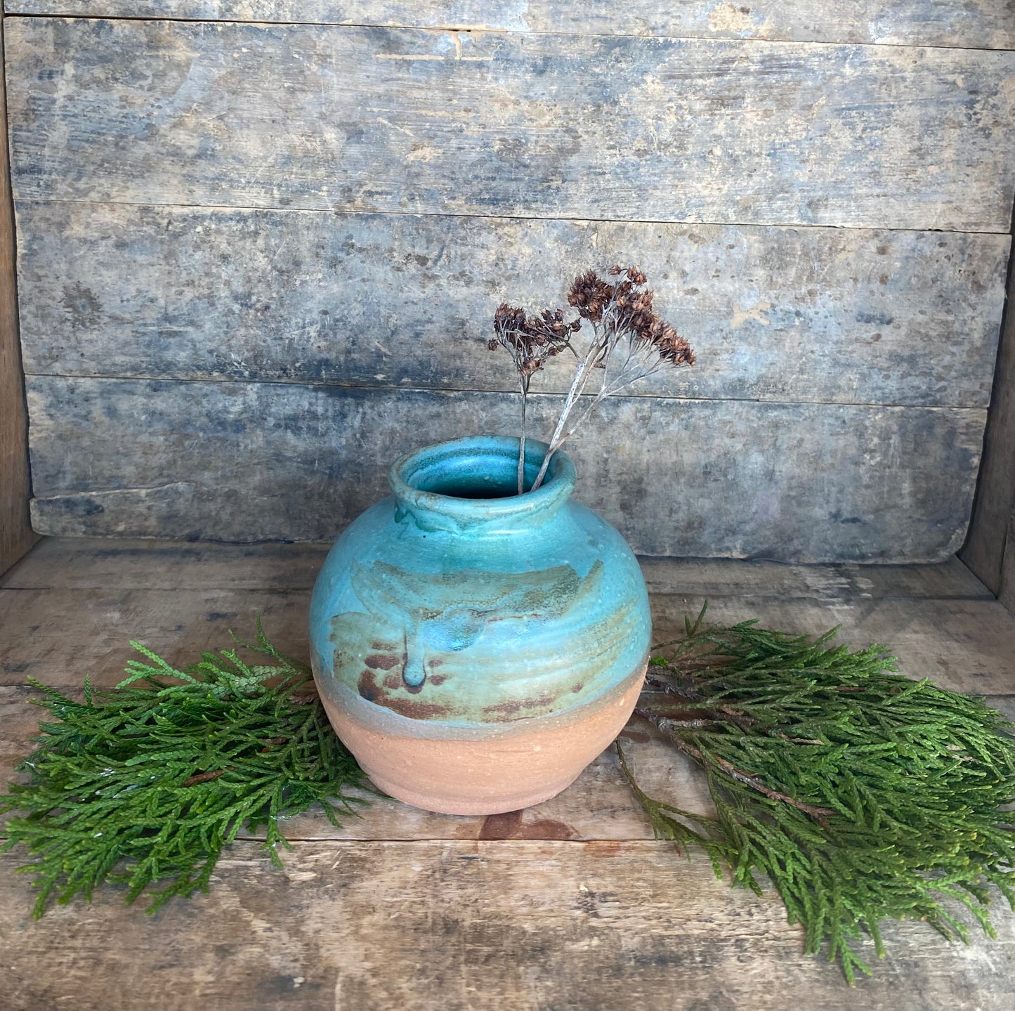 Wild Clay Turquoise Vase