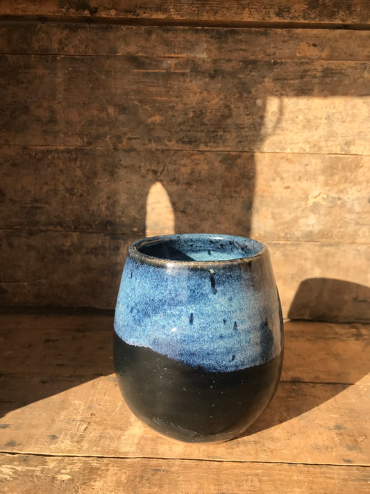 Black and Blue Wine Tumbler