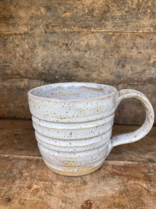 Carved White Mug