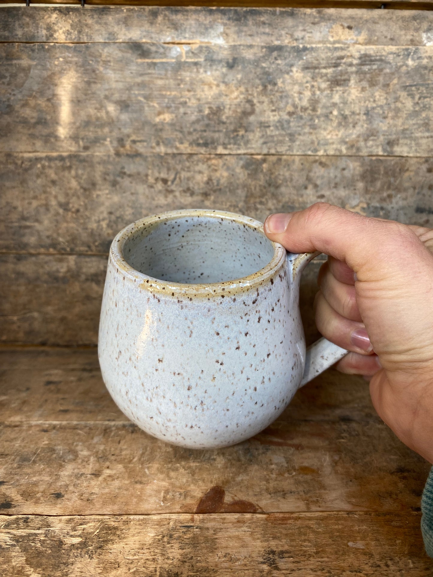 Large Speckled Snow Mug