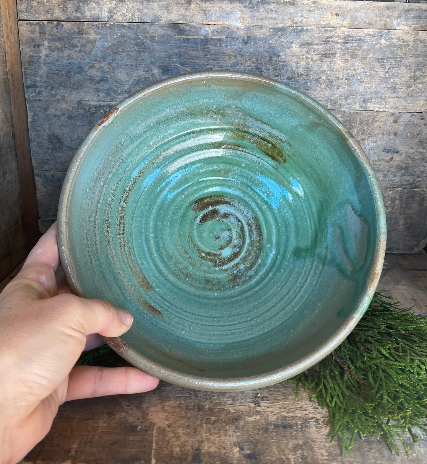 Medium Green Wild Clay Bowl