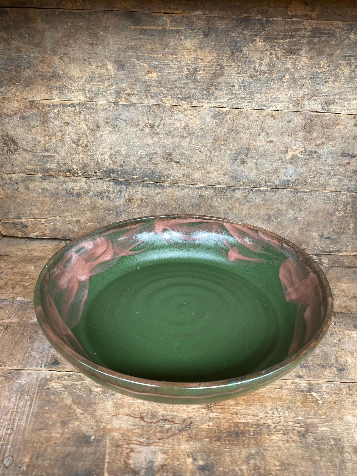Blushing Green Pie Dish