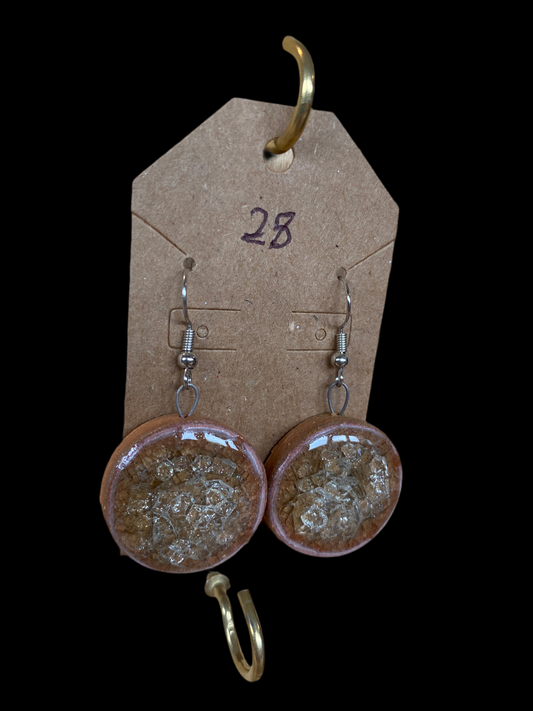 Pink Glass Earrings