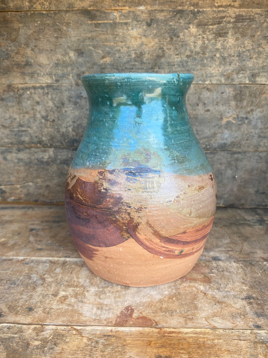 Large Wild Clay Green Vase