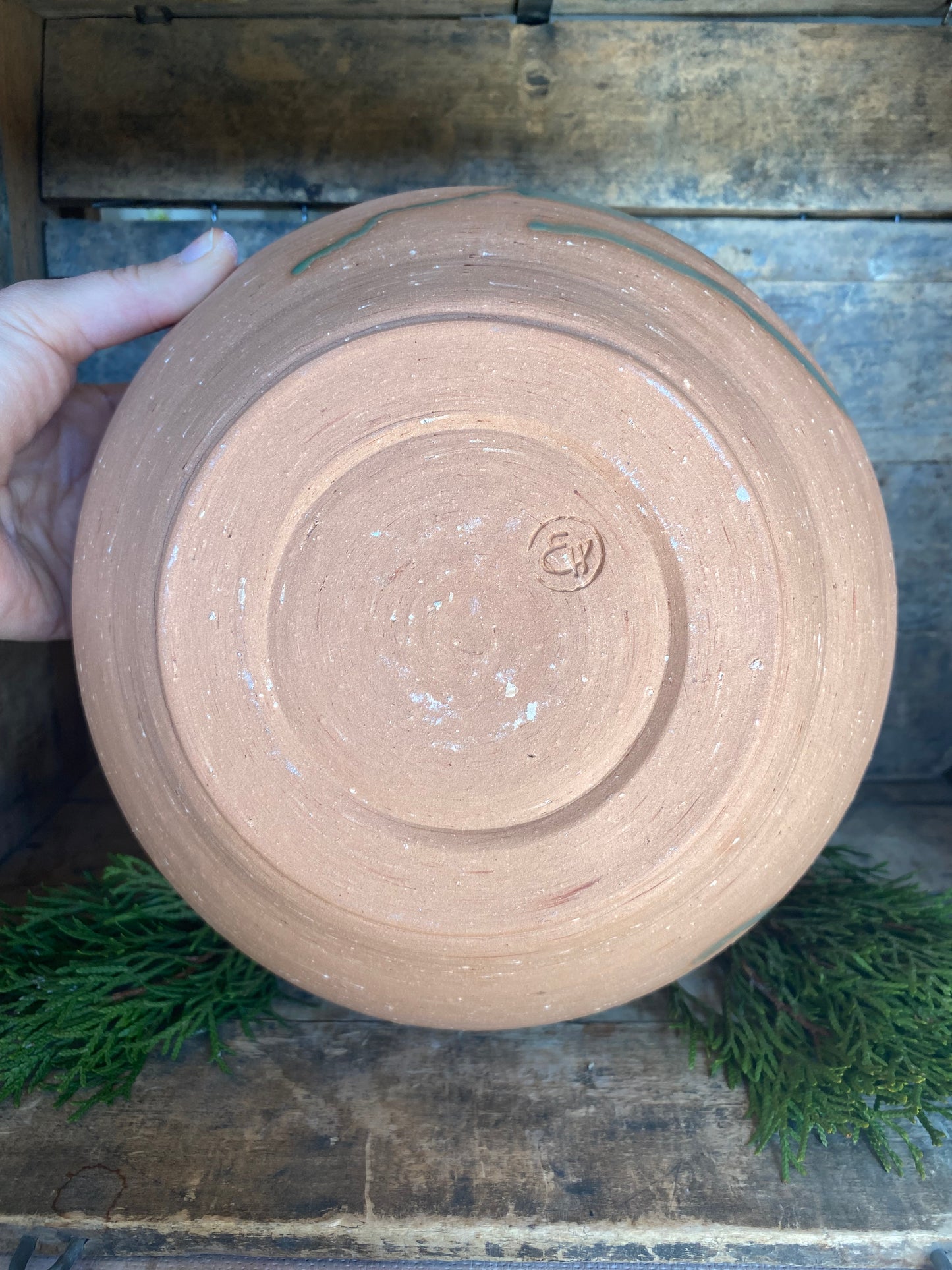 Large Wild Clay Green Bowl