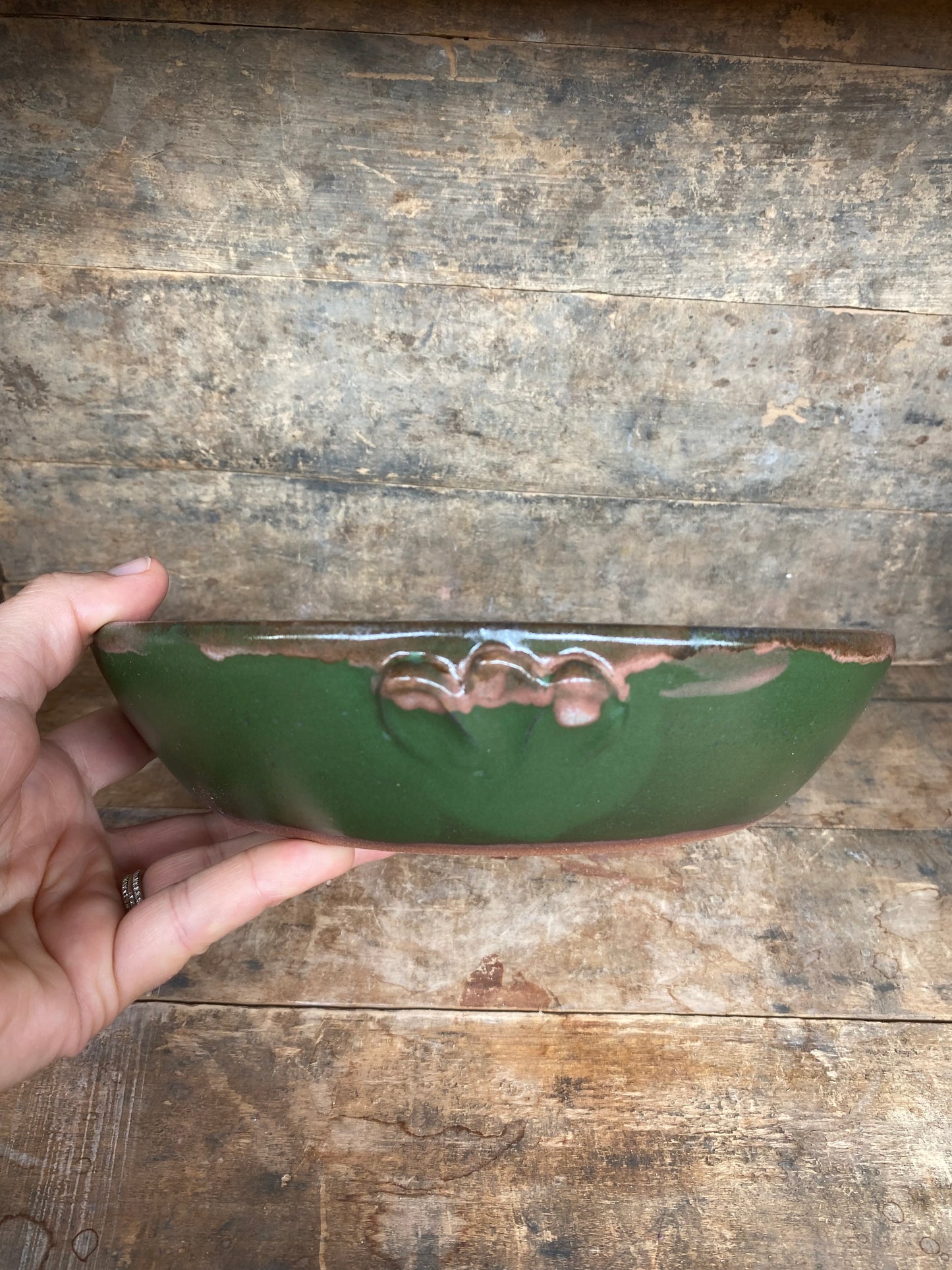 Blushing Green Pie Dish