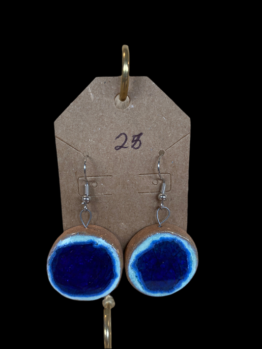 Blue Glass Earrings