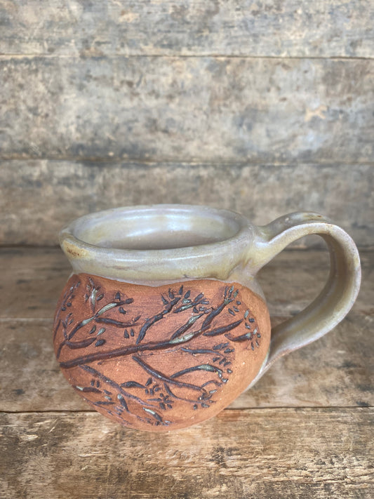 Wild Clay Sandy Carved Mug