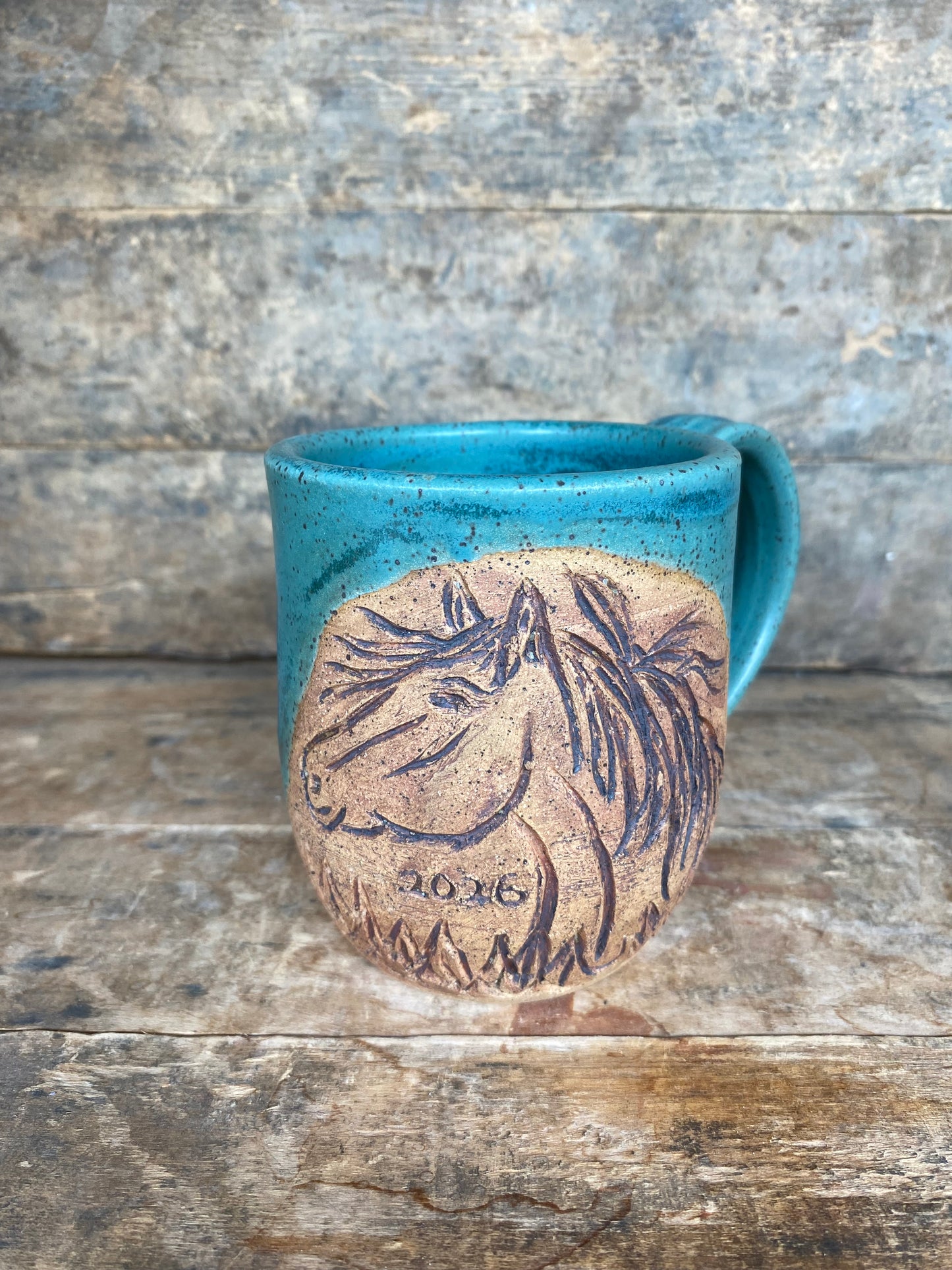 Green Horse Mug