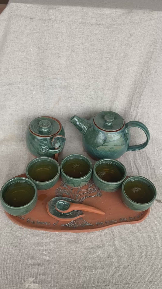 Deep Sea Green Tea Set (No Shipping)